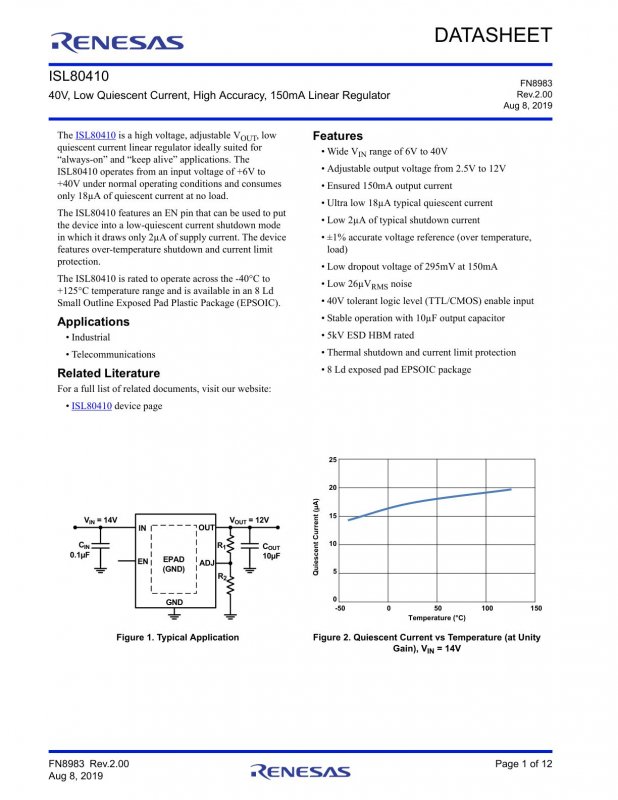 RENESAS ISL80410IBEZ-T7A index 1