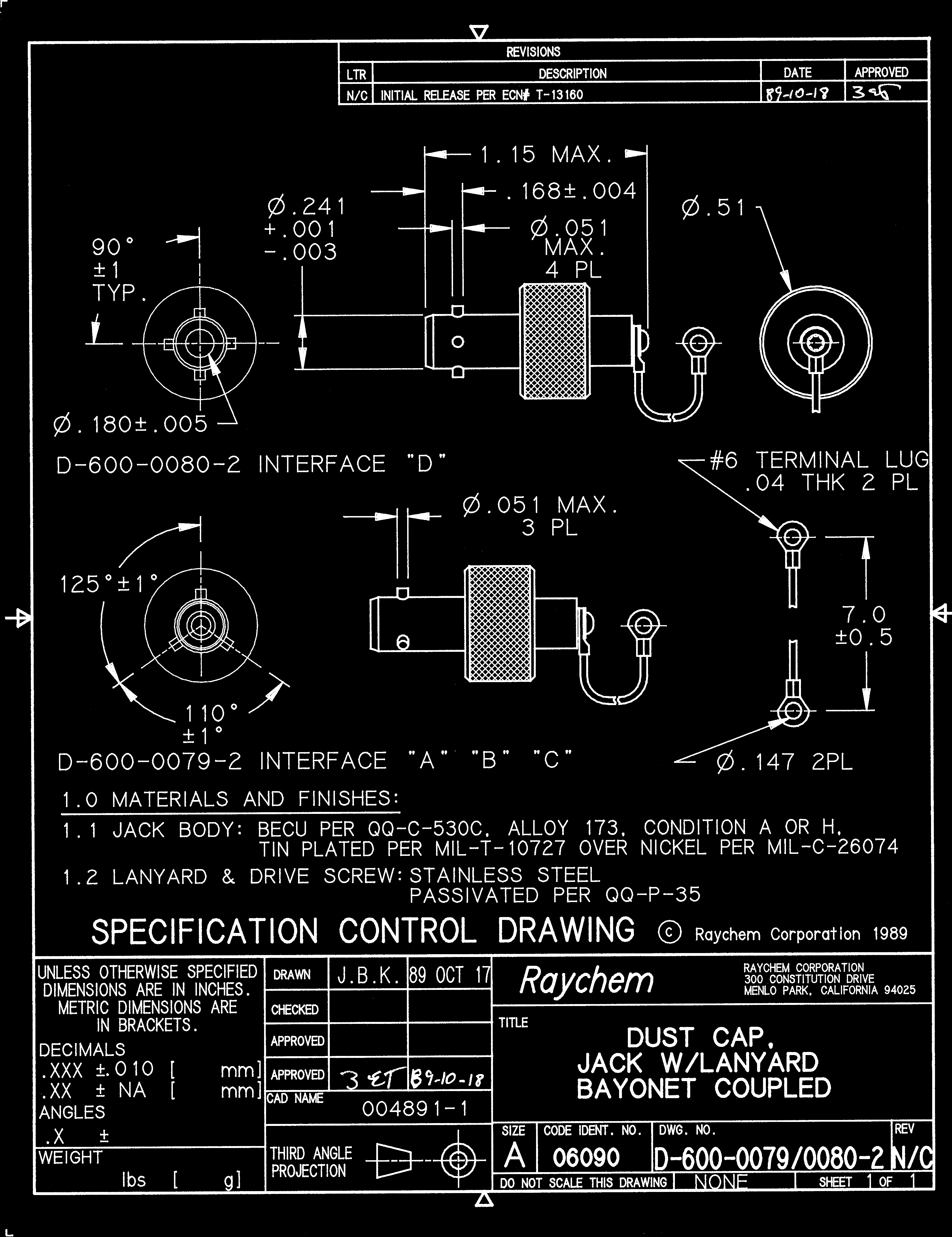 TE Connectivity D-600-0080-2CS1882 for sale