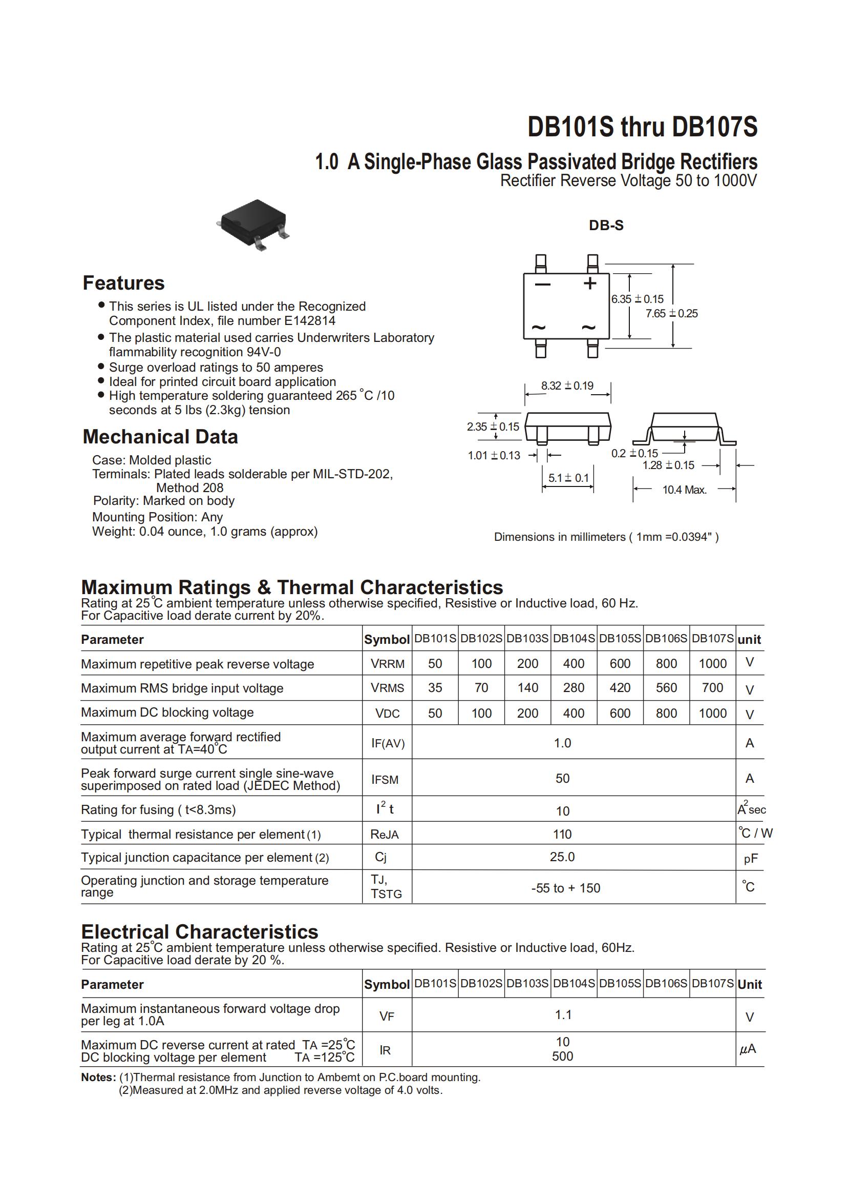 TDSEMIC DB107S-TD for sale