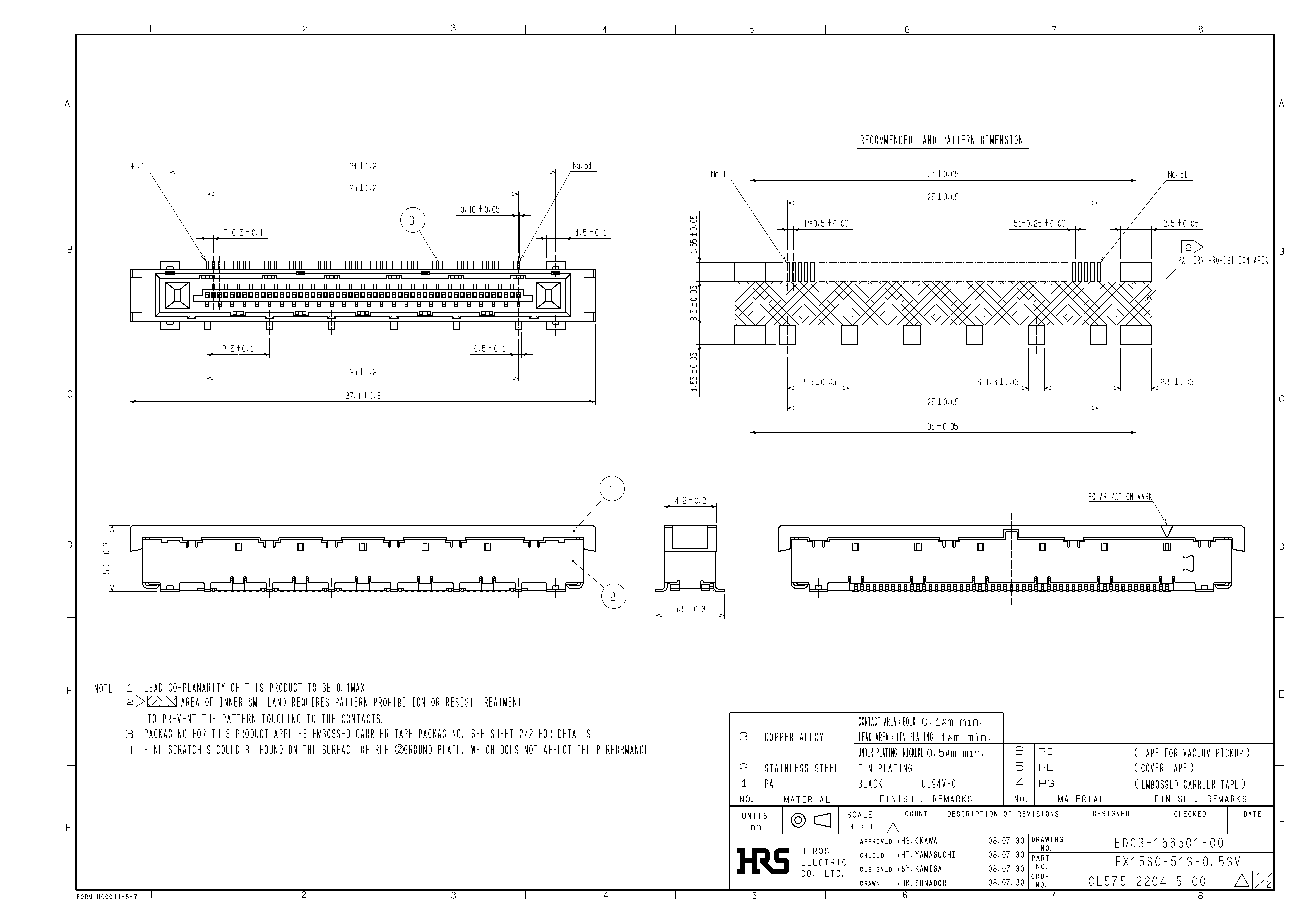 HRS FX15SC-51S-0.5SV for sale