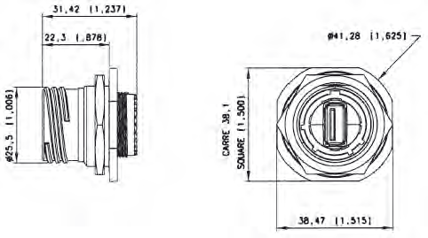 Amphenol USBFTV22ZN for sale