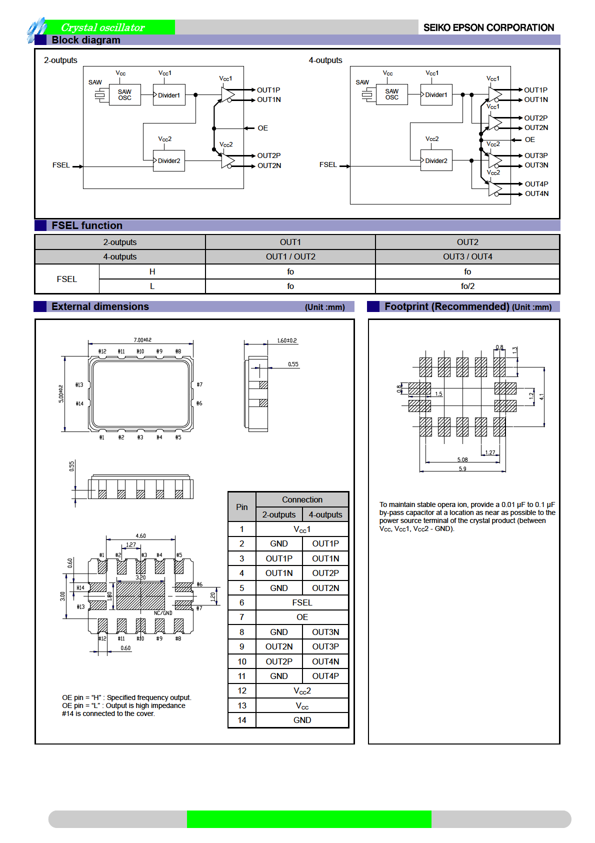 EPSON MG7050VAN100.0000MHZ-2ACJAA for sale