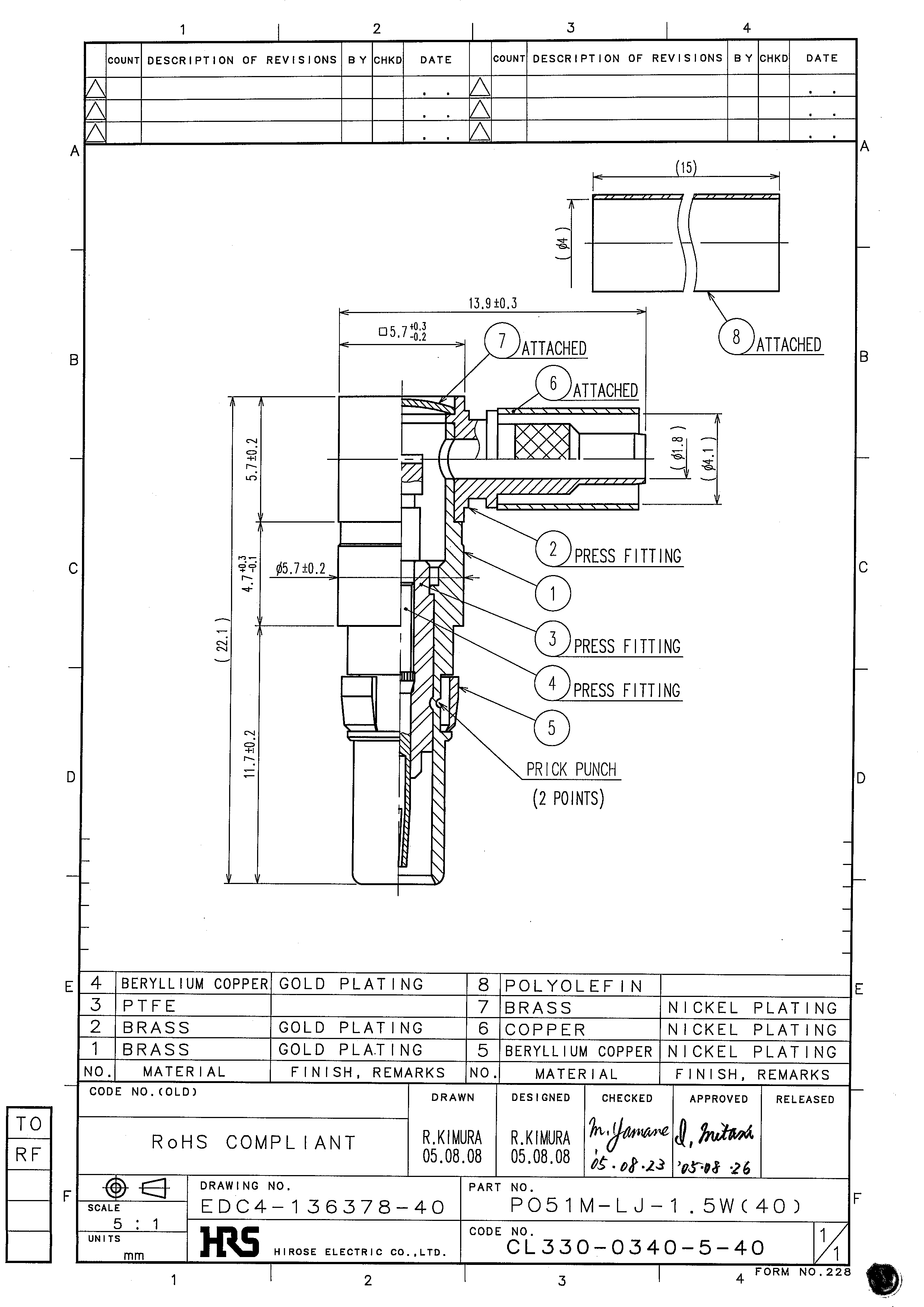 HRS PO51M-LJ-1.5W(40) for sale