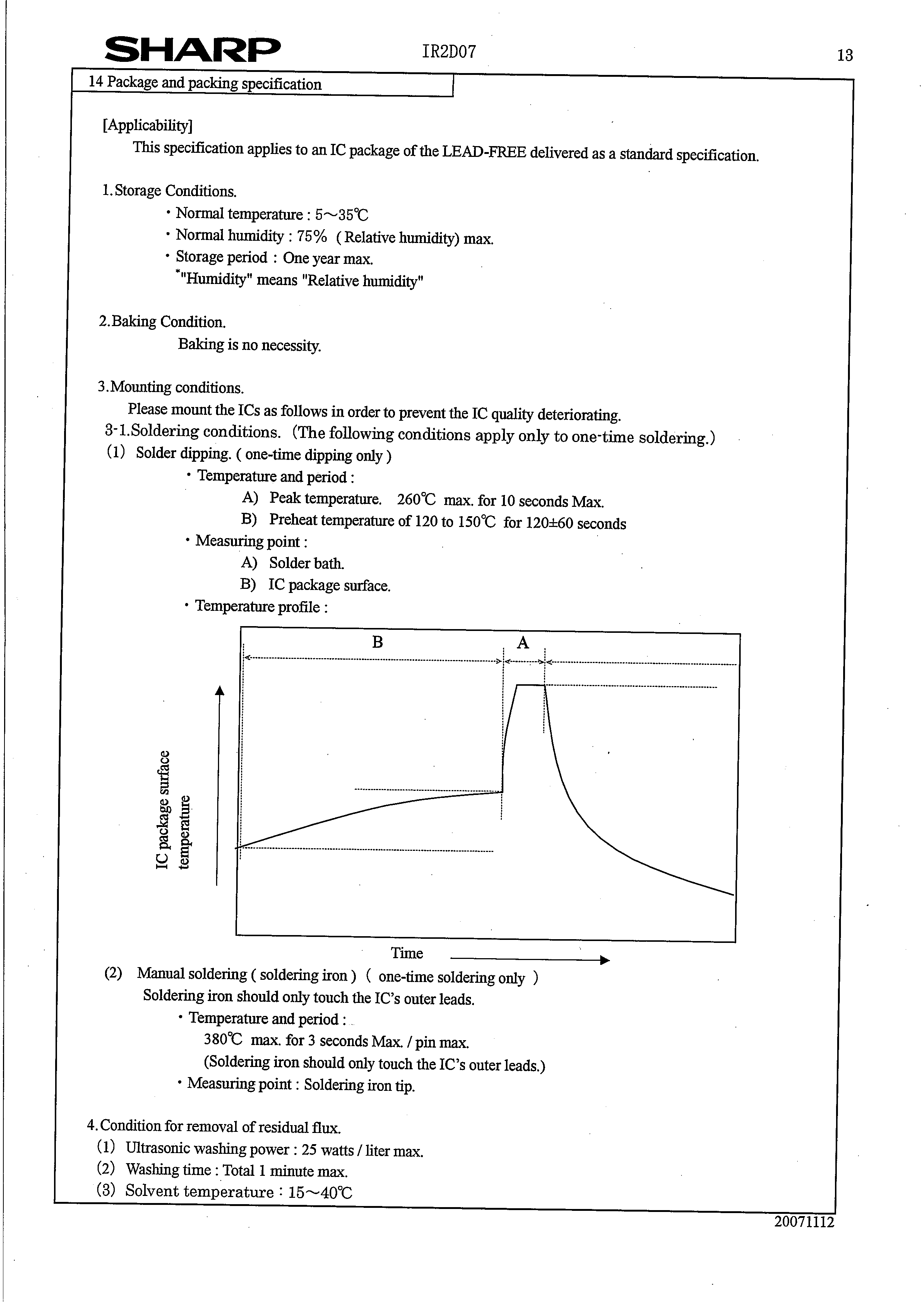 SHARP IR2D07 for sale