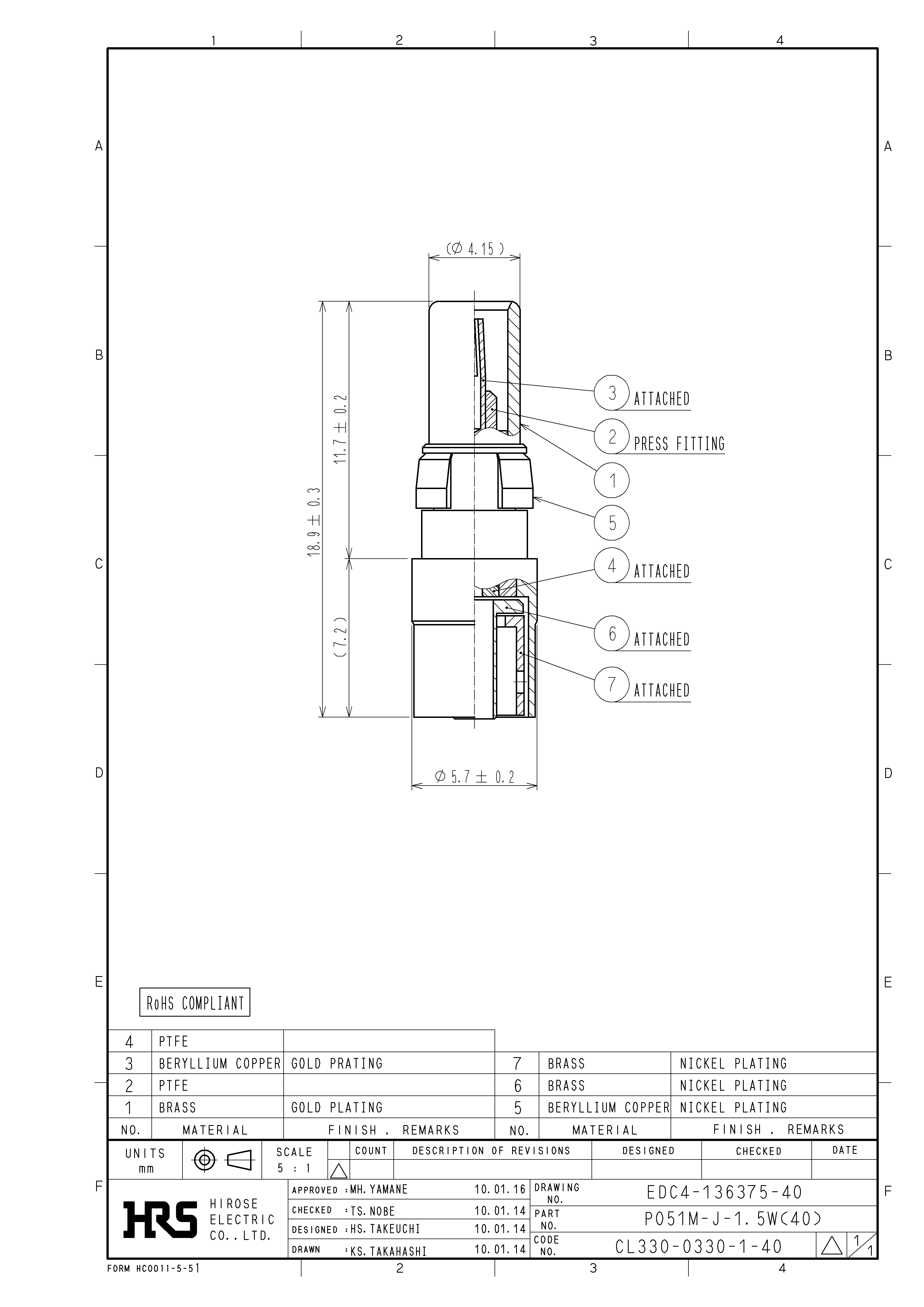 HRS PO51M-J-1.5W(40) for sale